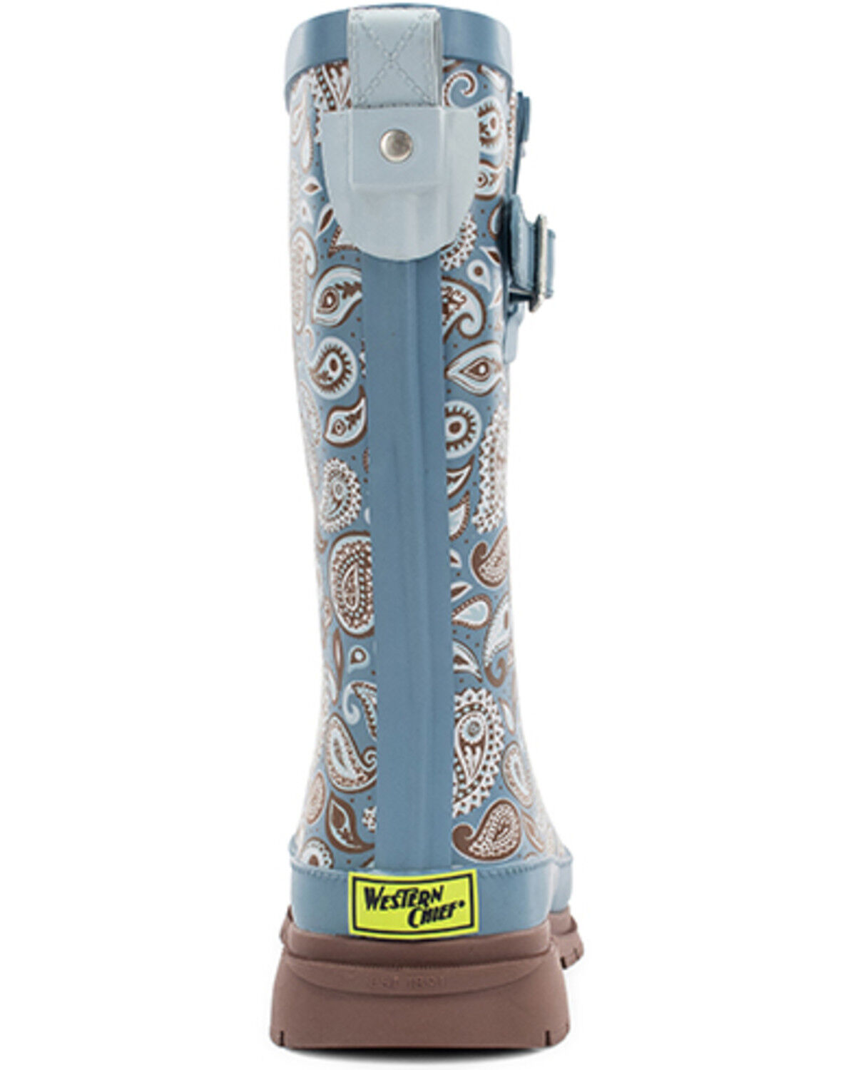 Image #5 - Western Chief Women's Bandana Print Mid Rain Boots - Round Toe, Blue, hi-res