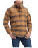 Image #1 - Ariat Men's Rebar Plaid DuraStretch Long Sleeve Button Down Flannel Work Shirt, Tan, hi-res