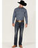 Image #3 - Blue Ranchwear Men's Yarn-Dye Stripe Long Sleeve Snap Western Workshirt, Indigo, hi-res