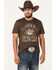 Image #1 - Cowboy Hardware Men's El Jefe Tequila Short Sleeve Graphic T-Shirt, Dark Brown, hi-res