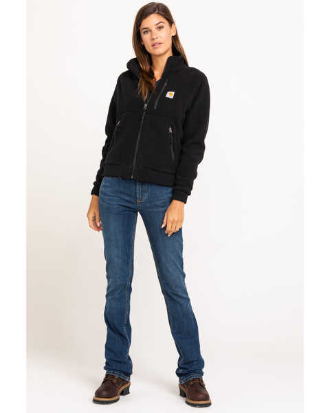 Image #6 - Carhartt Women's High Pile Fleece Jacket, Black, hi-res