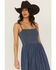 Image #3 - Wrangler Retro Women's Denim Smocked Maxi Dress, Blue, hi-res