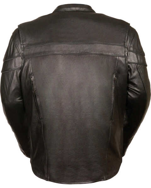 Image #3 - Milwaukee Leather Men's Sporty Scooter Crossover Jacket - Big - 5X, Black, hi-res