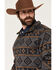 Image #2 - Cinch Men's Southwestern 1/4 Zip-Up Pullover, Charcoal, hi-res