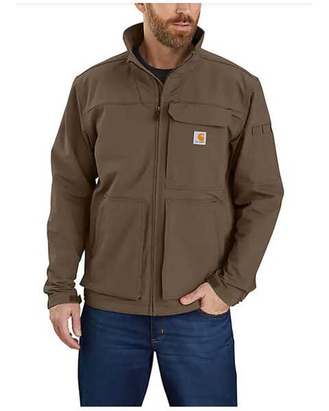 Image #1 - Carhartt Men's Super Dux Relaxed Fit Lightweight Zip-Front Work Jacket - Tall , Dark Brown, hi-res