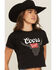 Image #2 - Coors Women's Logo Cattle Rhinestone Short Sleeve Cropped Graphic Tee, Black, hi-res