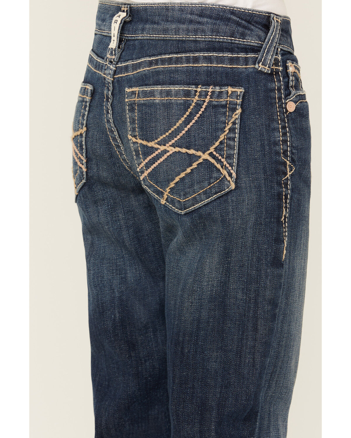 Image #4 - Ariat Girls' Everlee Bootcut Jeans, Medium Wash, hi-res