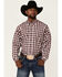Image #1 - Cinch Men's Plaid Long Sleeve Button Down Western Shirt , Purple, hi-res