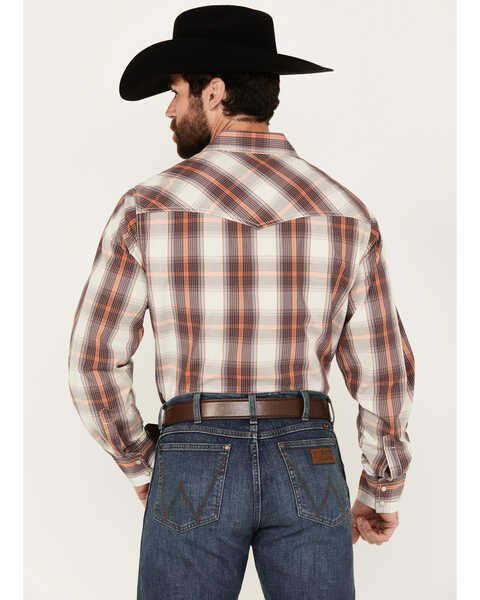 Image #4 - Wrangler Retro Men's Premium Plaid Print Long Sleeve Snap Western Shirt, Multi, hi-res