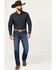 Image #1 - Wrangler Men's 20X Carlson Medium Wash Slim Straight Stretch Denim Jeans - Tall, Medium Wash, hi-res
