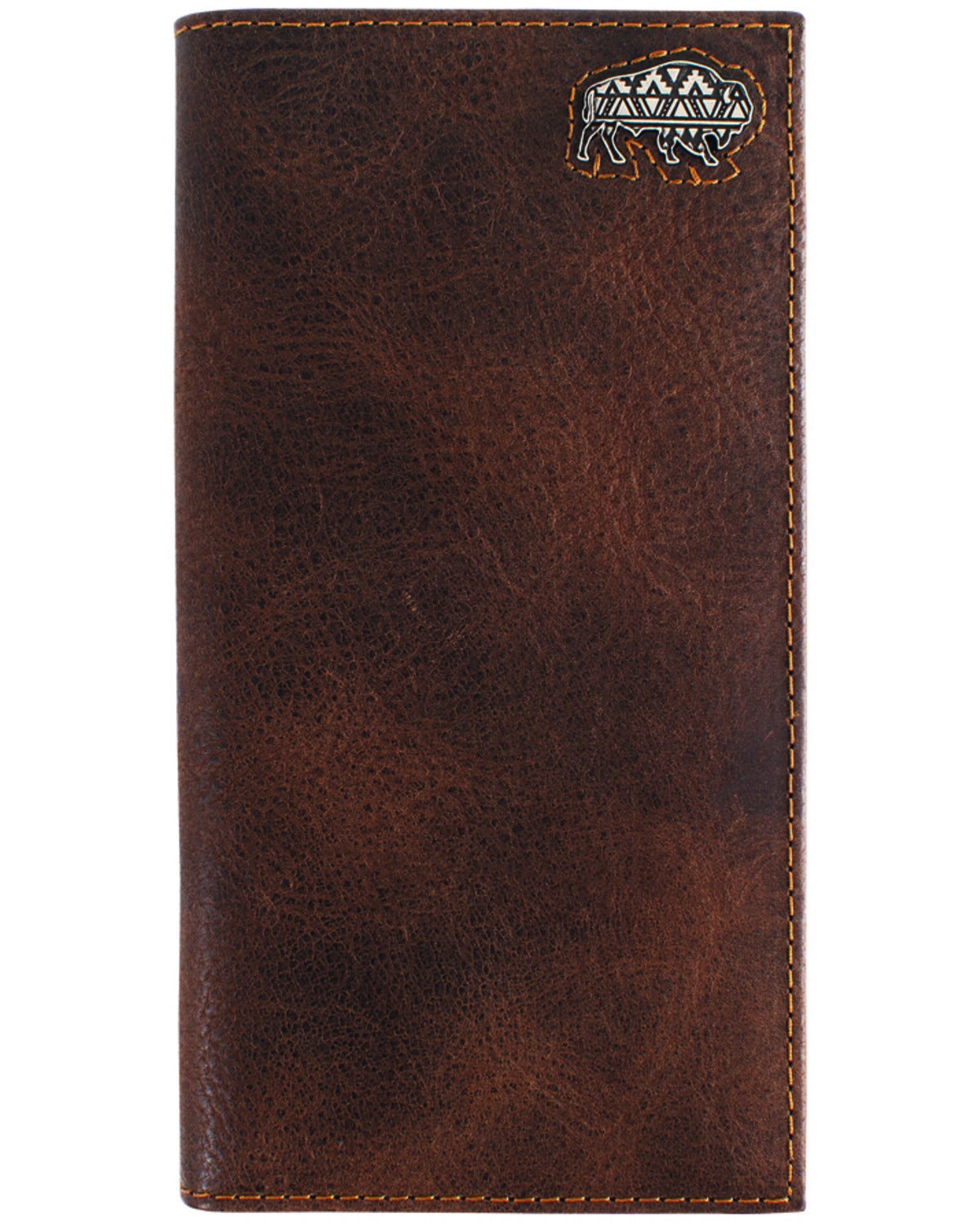 Image #1 - Red Dirt Hat Co Men's Bison Concho Rodeo Wallet, Brown, hi-res