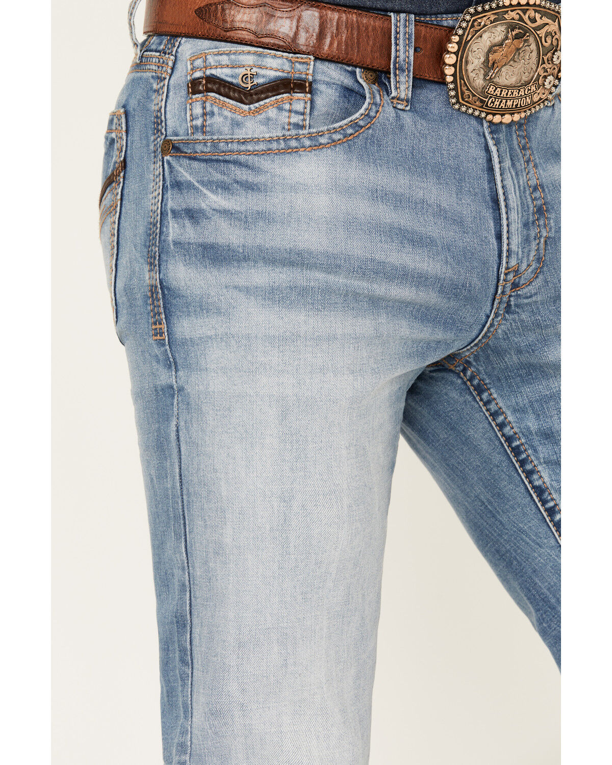 Image #2 - Cody James Men's Fire Water Medium Wash Slim Straight Stretch Denim Jeans, Medium Wash, hi-res
