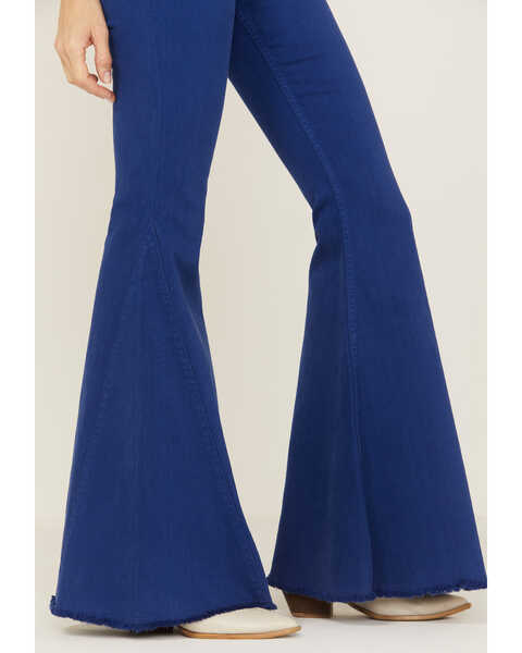 Shyanne Women's Blue High Rise Super Flare Jeans