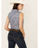 Image #4 - Rough Stock by Panhandle Women's Palm Tree Sleeveless Pearl Snap Western Shirt, Blue, hi-res