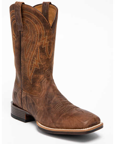 Image #1 - Ariat Men's Plano Bantamweight Performance Western Boots - Broad Square Toe, Brown, hi-res