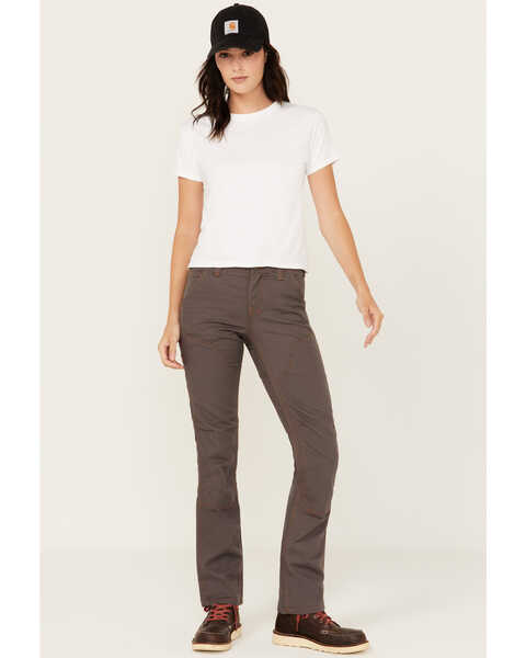 Image #1 - Dovetail Workwear Women's FR Mid Rise Britt Utility Canvas Pants, Grey, hi-res