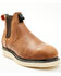 Image #1 - Hawx Men's Crazy Horse Wedge Chelsea Work Boots - Composite Toe, Brown, hi-res