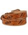 Image #3 - Tony Lama Men's Floral Tooled Leather Belt, Tan, hi-res