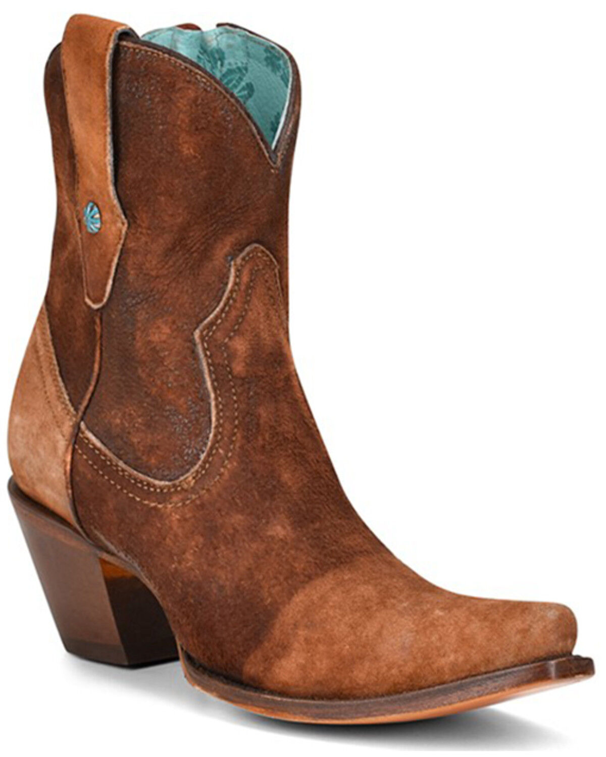 Image #1 - Corral Women's Lamb Fashion Booties - Snip Toe, Brown, hi-res