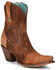 Image #1 - Corral Women's Lamb Fashion Booties - Snip Toe, Brown, hi-res