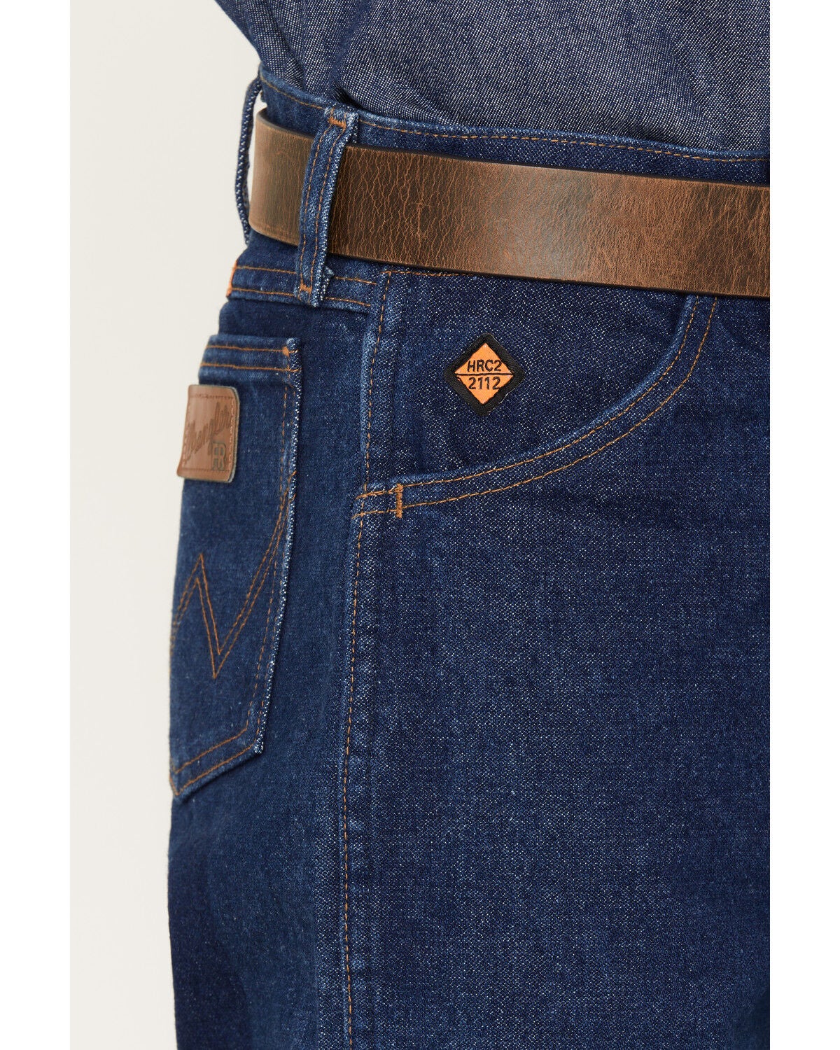 Image #2 - Wrangler Men's FR Original Fit Work Jeans, Denim, hi-res