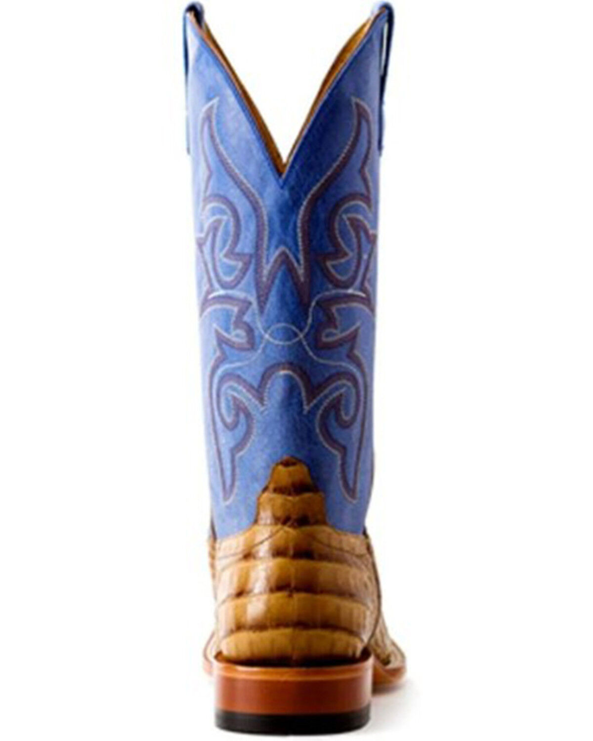 Image #4 - Horse Power Men's Toasted Caiman Print Western Boots - Broad Square Toe, Tan, hi-res