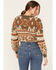 Image #4 - Driftwood Women's Mix Pattern Crewneck Sweater , Olive, hi-res