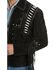 Image #2 - Liberty Wear Bone Fringed Leather Jacket - Big & Tall, Black, hi-res
