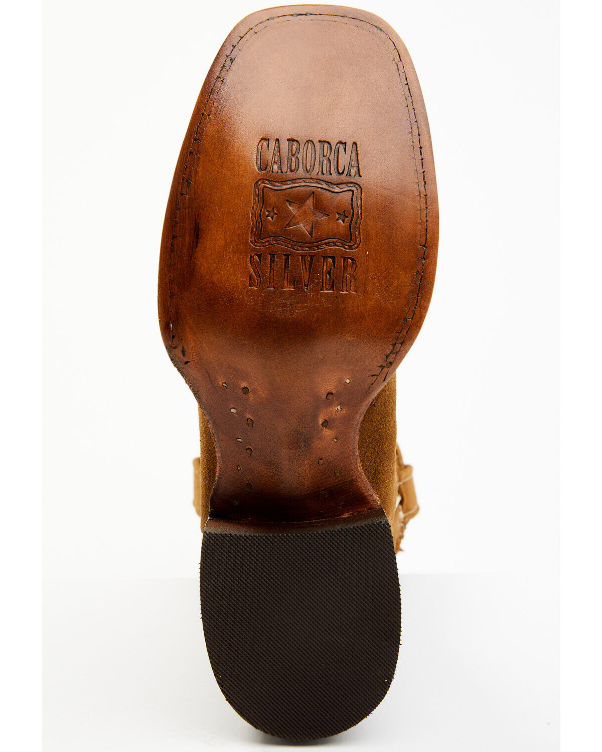 Image #7 - Caborca Silver Women's Maisie Star And Hearts Inlay Western Boots - Broad Square Toe, Tan, hi-res