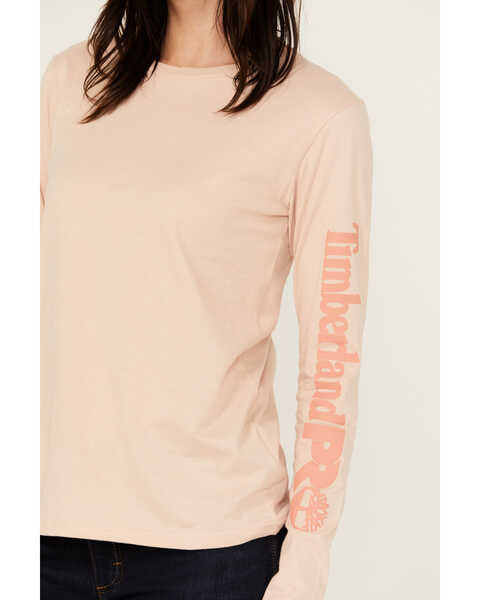 Image #3 - Timberland PRO® Women's Core Long Sleeve T-Shirt, Pink, hi-res
