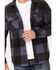 Image #3 - Brixton Men's Bowery Arctic Plaid Print Long Sleeve Snap Stretch Flannel Shirt, Navy, hi-res