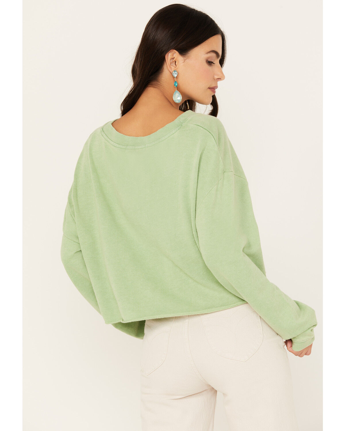Image #4 - Cleo + Wolf Women's Yellowstone Lake Long Sleeve Graphic Tee, Green, hi-res