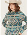 Image #2 - Shyanne Women's Southwestern Snap Blanket Shacket, Turquoise, hi-res