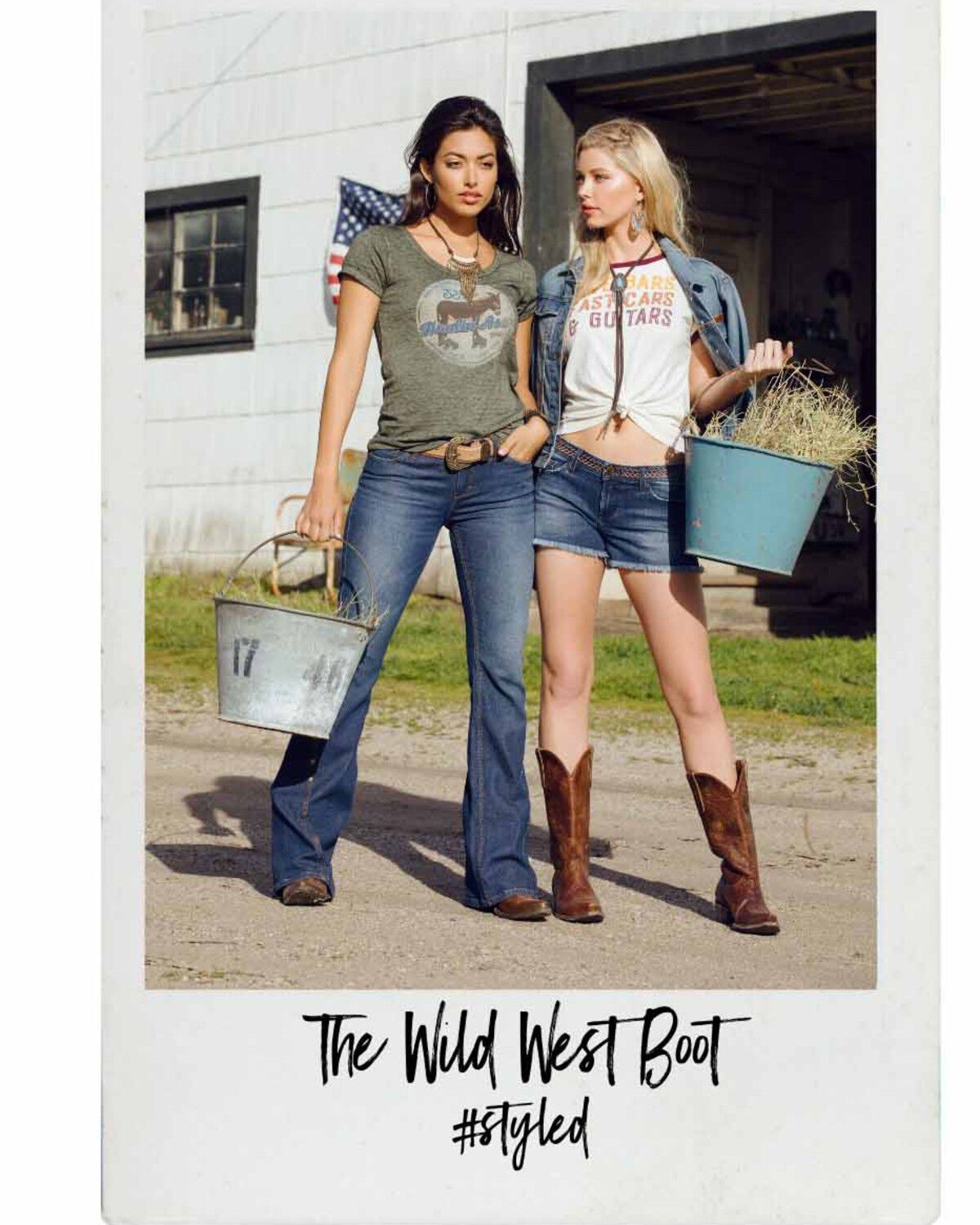 women's denim western boots