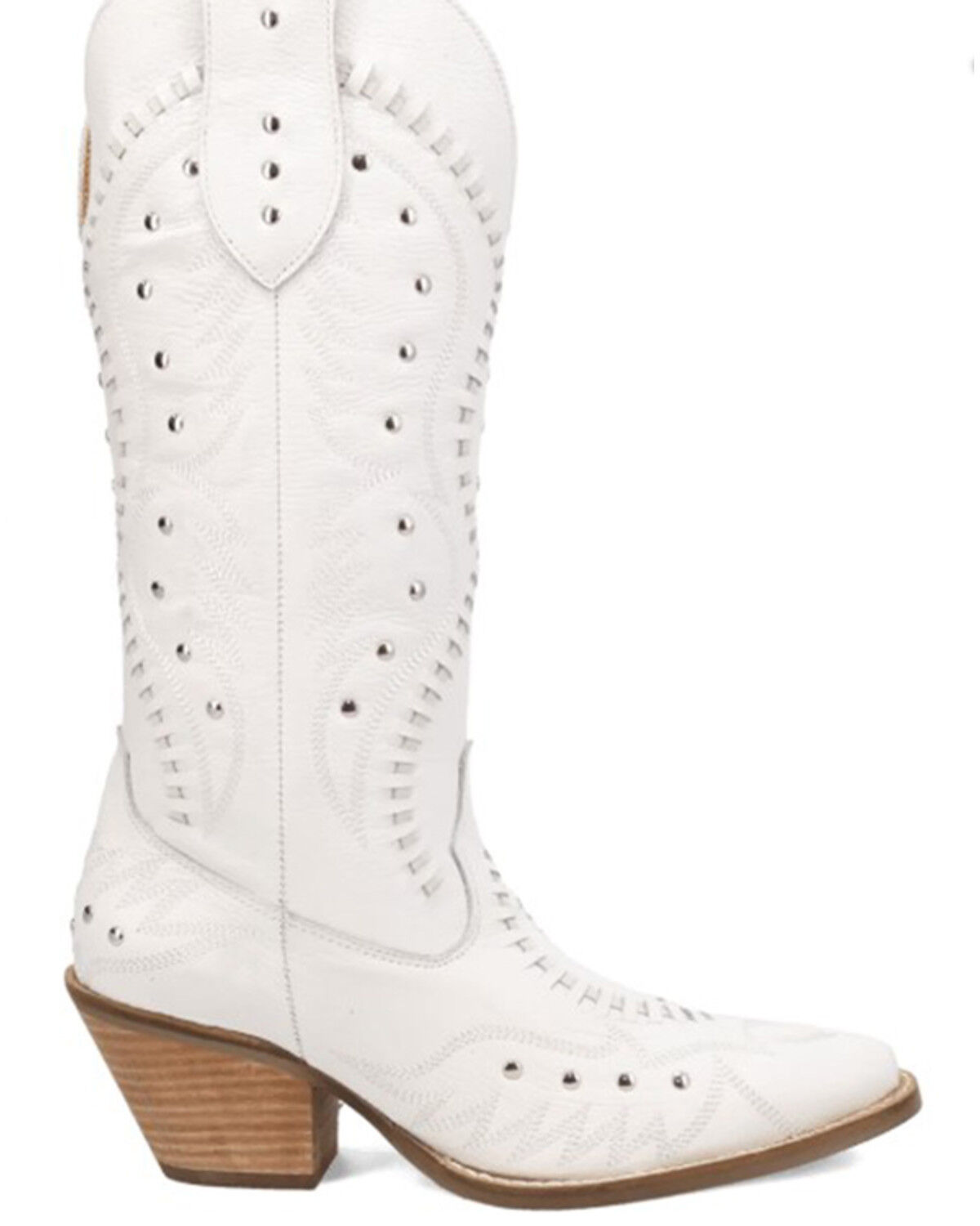 Image #2 - Dingo Women's Pretty 'N Pink Western Boots - Snip Toe, White, hi-res