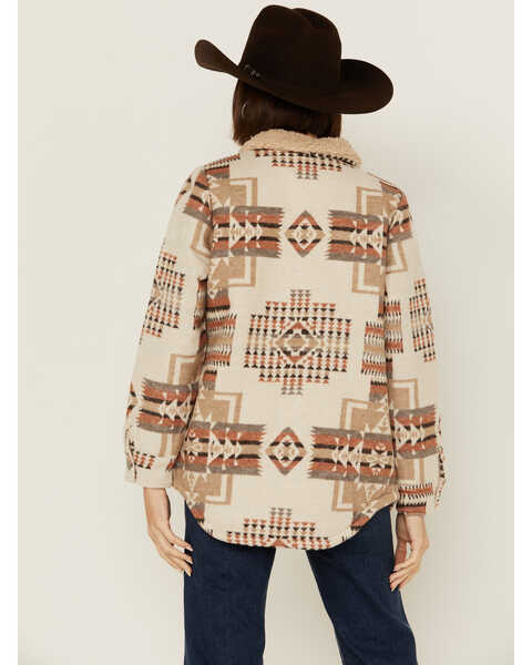 Image #4 - Cotton & Rye Women's Southwestern Print Sherpa Lined Jacket , Ivory, hi-res