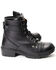 Image #2 - Milwaukee Leather Women's Front Lace Motorcycle Boots - Round Toe, Black, hi-res