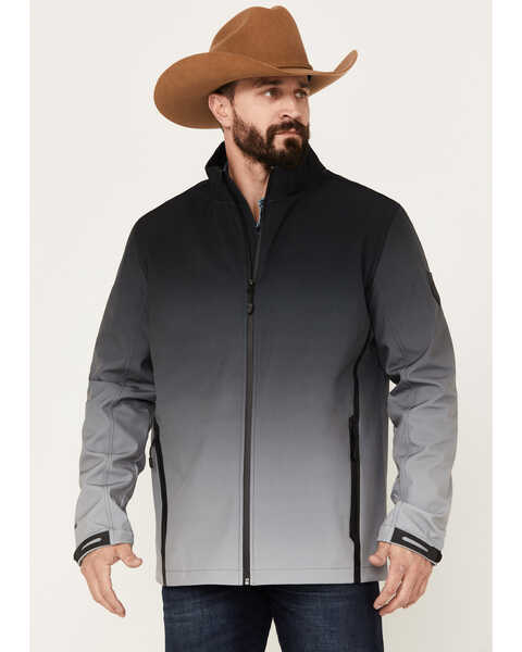 RANK 45® Men's Ombre Softshell Jacket, Grey, hi-res
