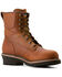 Image #1 - Ariat Men's 8" Logger Shock Shield Waterproof Insulated Work Boots - Soft Toe, Brown, hi-res