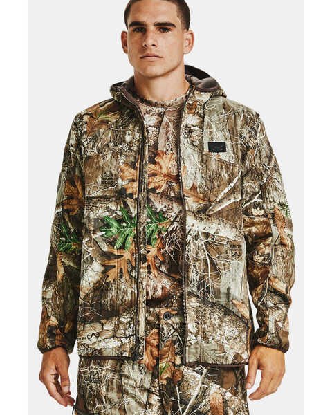 Image #1 - Under Armour Men's Realtree Camo Brow Tine Work Jacket , Camouflage, hi-res