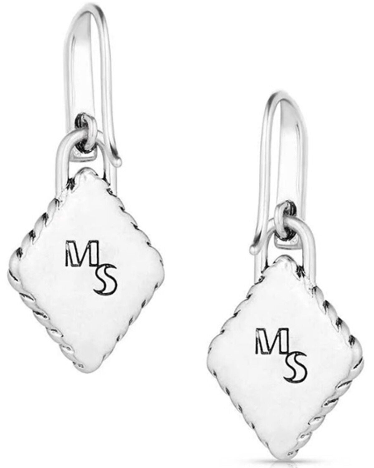 Image #2 - Montana Silversmiths Women's High Noon Cobblestone Earrings, Silver, hi-res