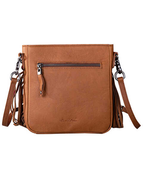 Image #2 - Montana West Women's Hairon Fringe Leather Crossbody Bag , Brown, hi-res
