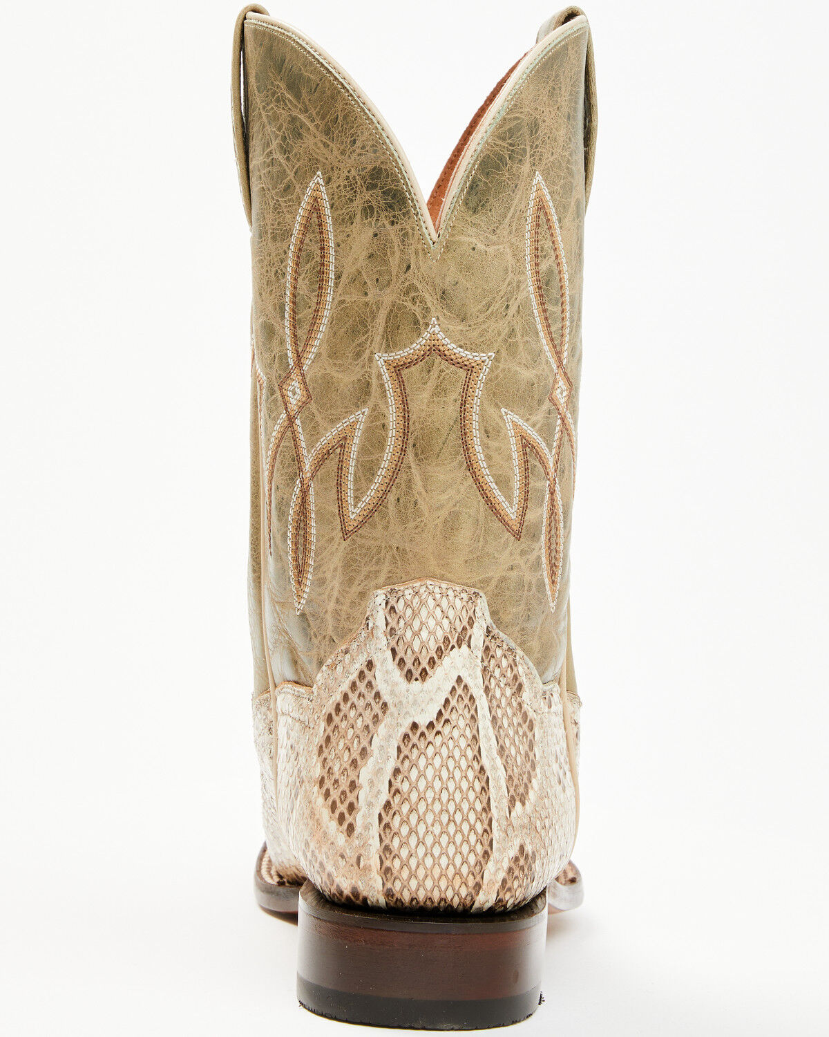 Image #5 - Dan Post Men's Exotic Python Western Boots - Broad Square Toe, Natural, hi-res
