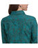 Image #2 - Roper Women's Paisley Print Long Sleeve Snap Western Shirt, Teal, hi-res