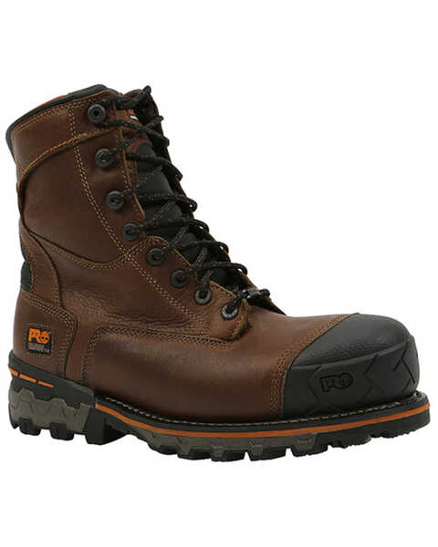 Image #1 - Timberland Men's 8" Boondock Waterproof Work Boots - Composite Toe , Brown, hi-res