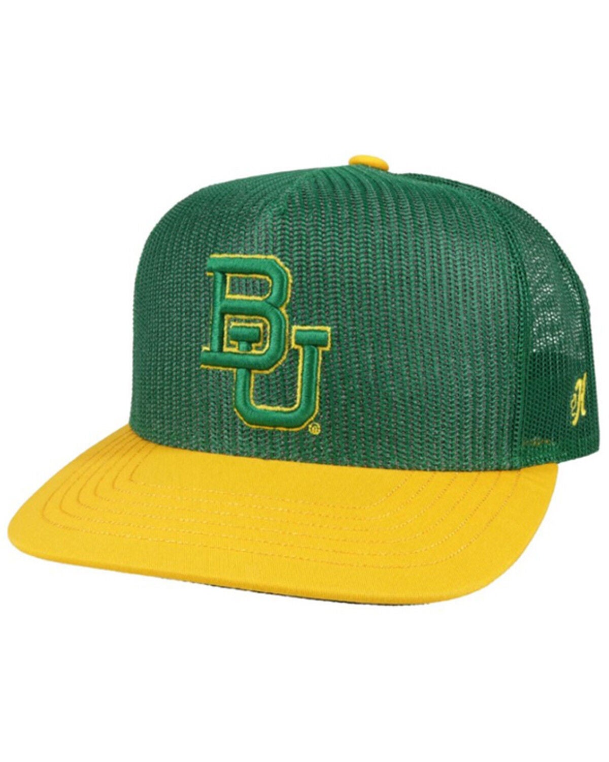 Hooey Men's Baylor University Embroidered Logo Mesh Trucker Cap, Green, hi-res