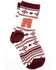 Shyanne Girls' Southwestern Horse Knit Crew Socks, Multi, hi-res