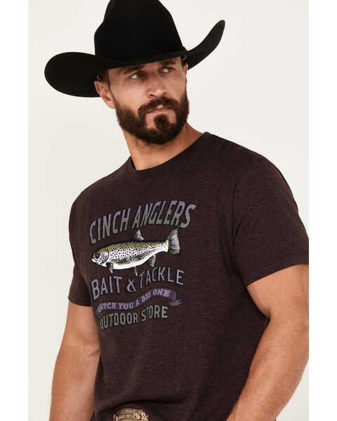 Image #2 - Cinch Men's Anglers Bait & Tackle Short Sleeve Graphic T-Shirt, Purple, hi-res