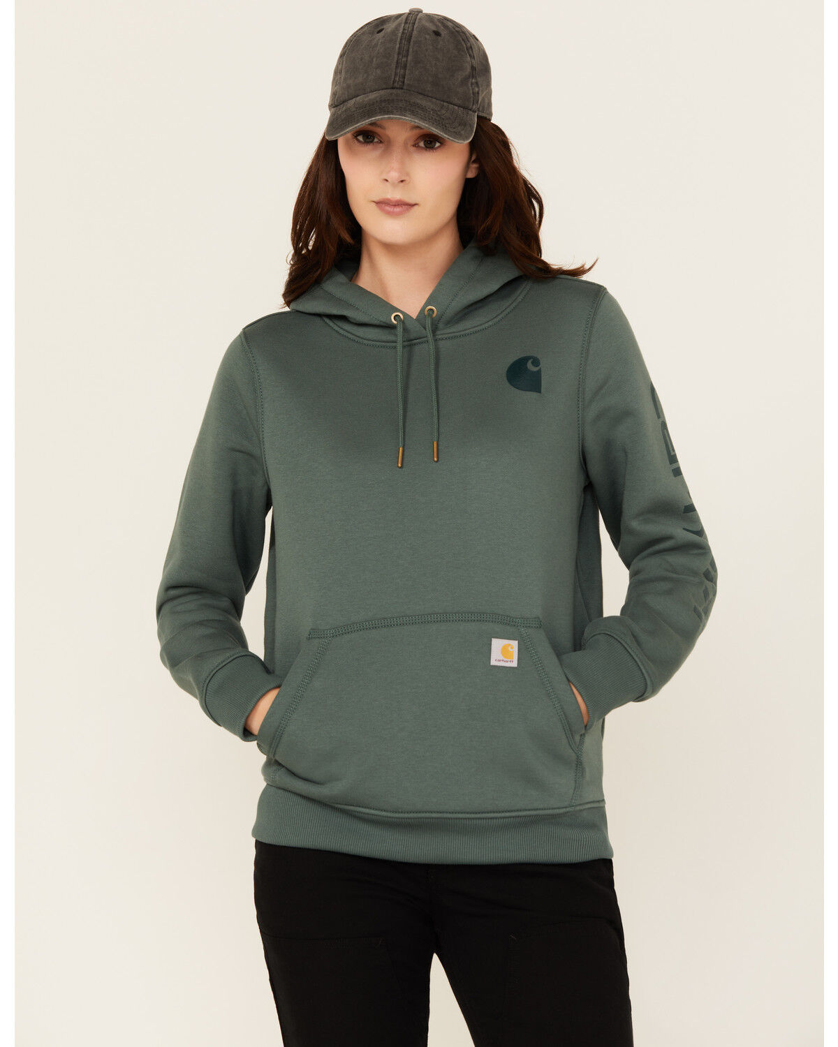 Womens green carhartt hoodie clearance