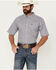 Image #1 - Ariat Men's Denver Geo Print Short Sleeve Button-Down Western Shirt - Tall , Blue, hi-res